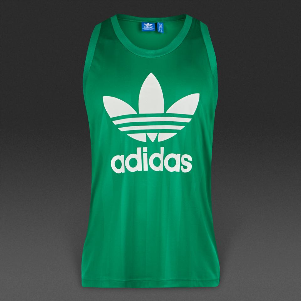 Adidas Originals Trefoil Tank Green for Men